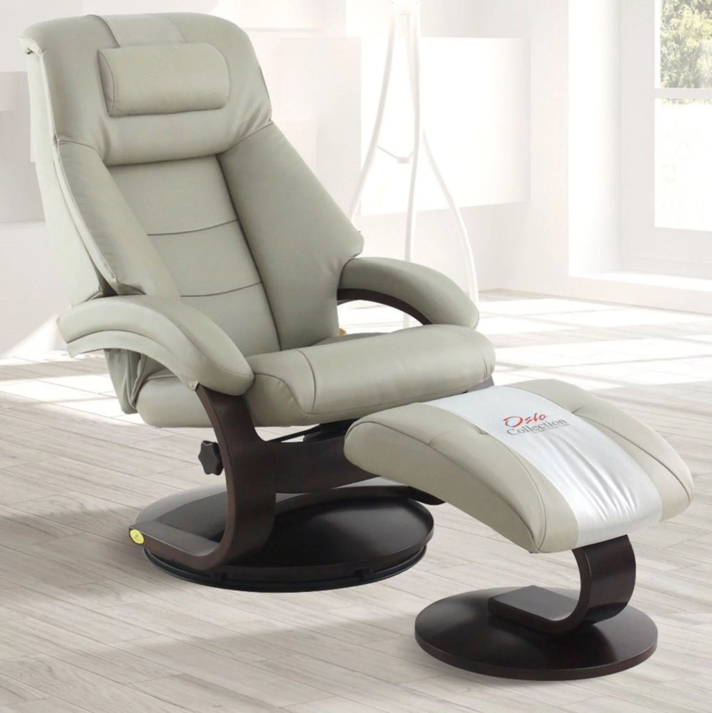 Gray and Black Recliner Chair with Pillow J604