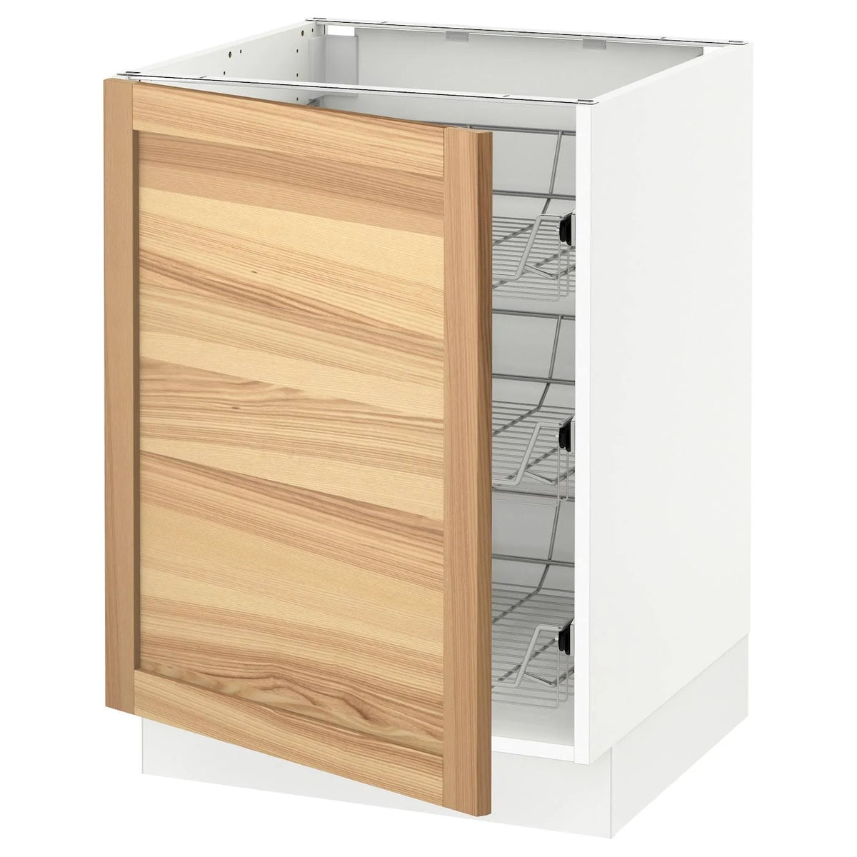 White Base Cabinet with Wire Baskets I17866