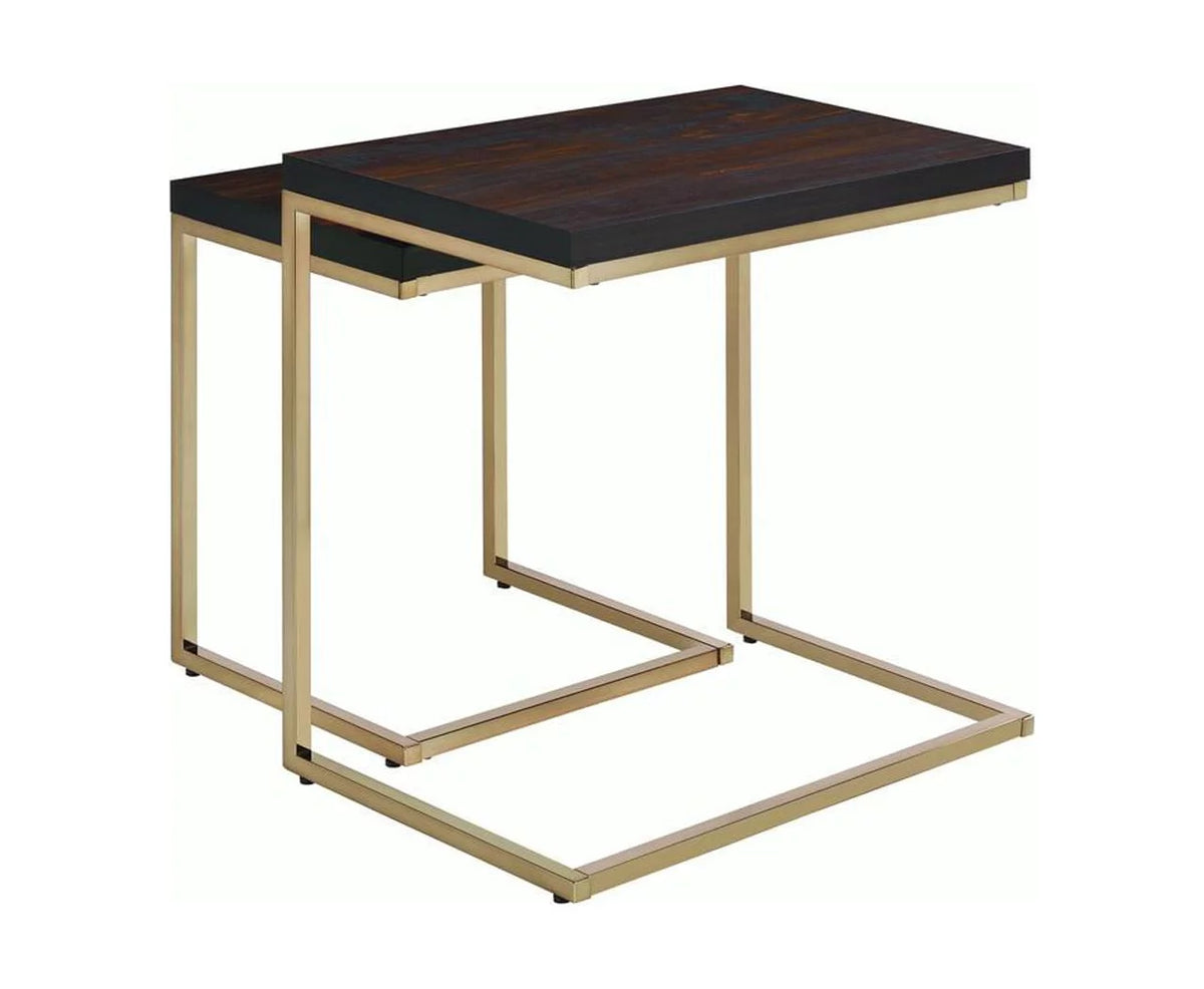 Brown and Gold Nesting Tables T496754