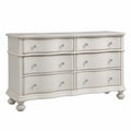 White Six-drawer Wood Bureau L65944