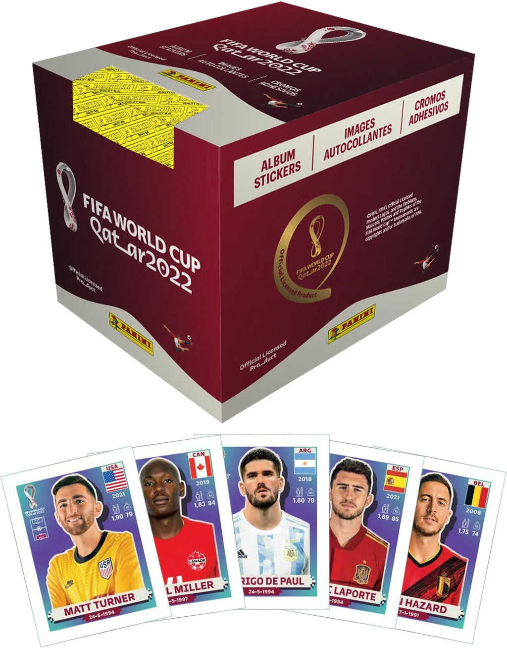 World Cup Soccer Trading Cards 50-Pack Sticker Box K227583