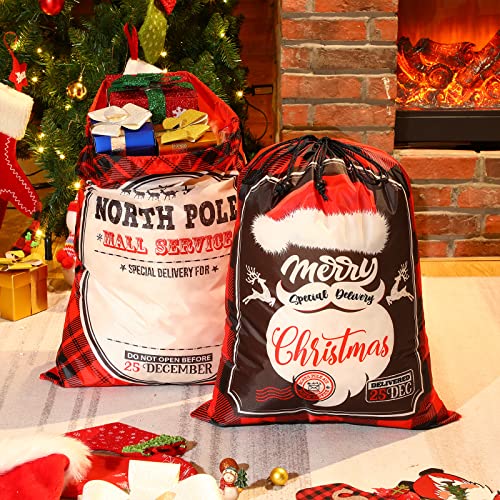 6 Pcs Large Polyester Drawstring Gift Bag B794