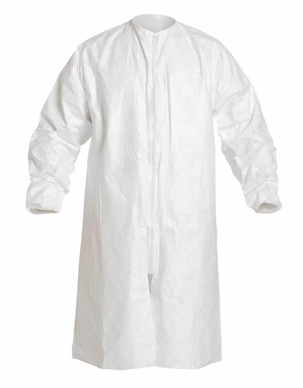 White Zipper Cleanroom Coat P625