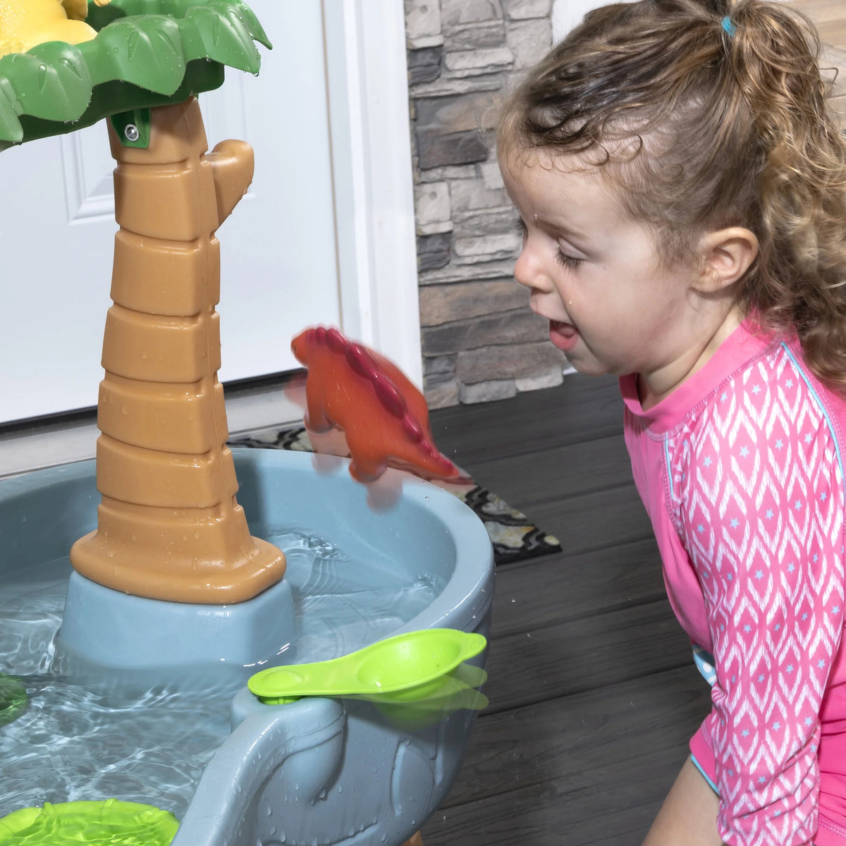 Gray Plastic Water Table with 13-piece Playset F142885