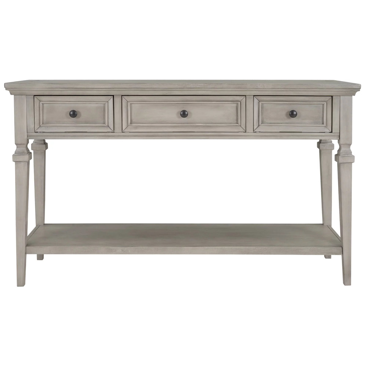 Navy Wooden Console Table with 3 Drawers and Open Shelf U365897