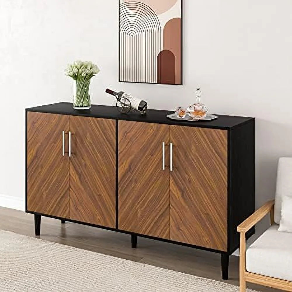 Black 4 Door 58 Inch Sideboard W593919