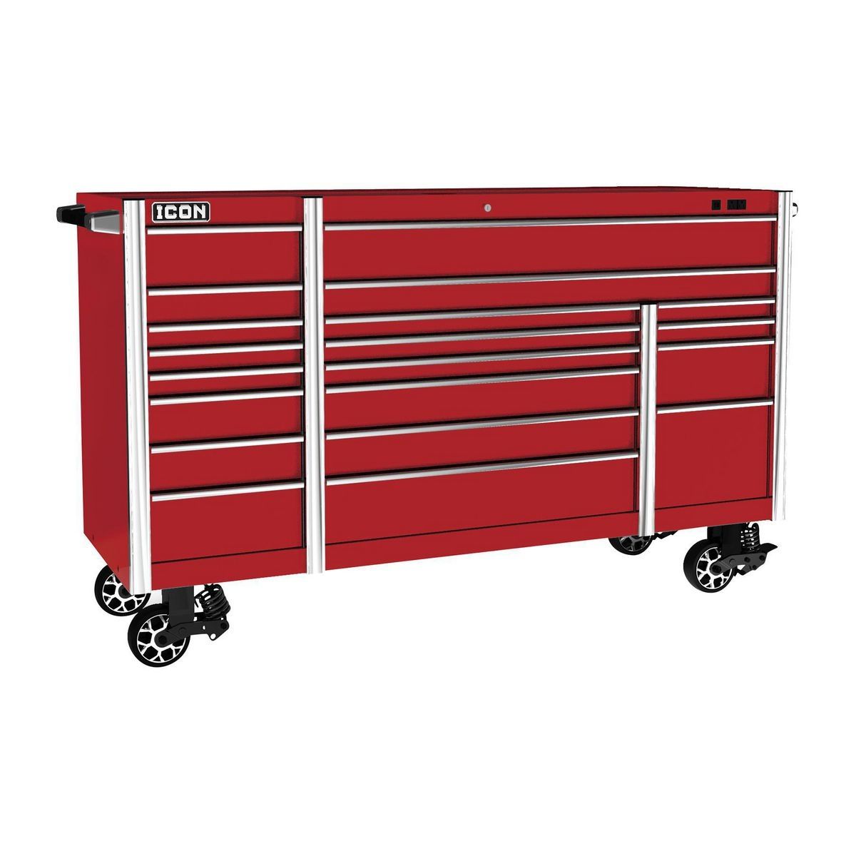 73 in. x 25 in. Red Roll Cab Q232