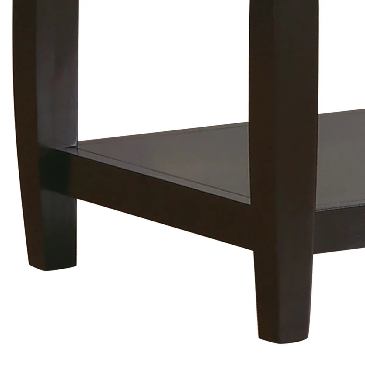 Square End Table with Bottom Shelf Espresso U513121