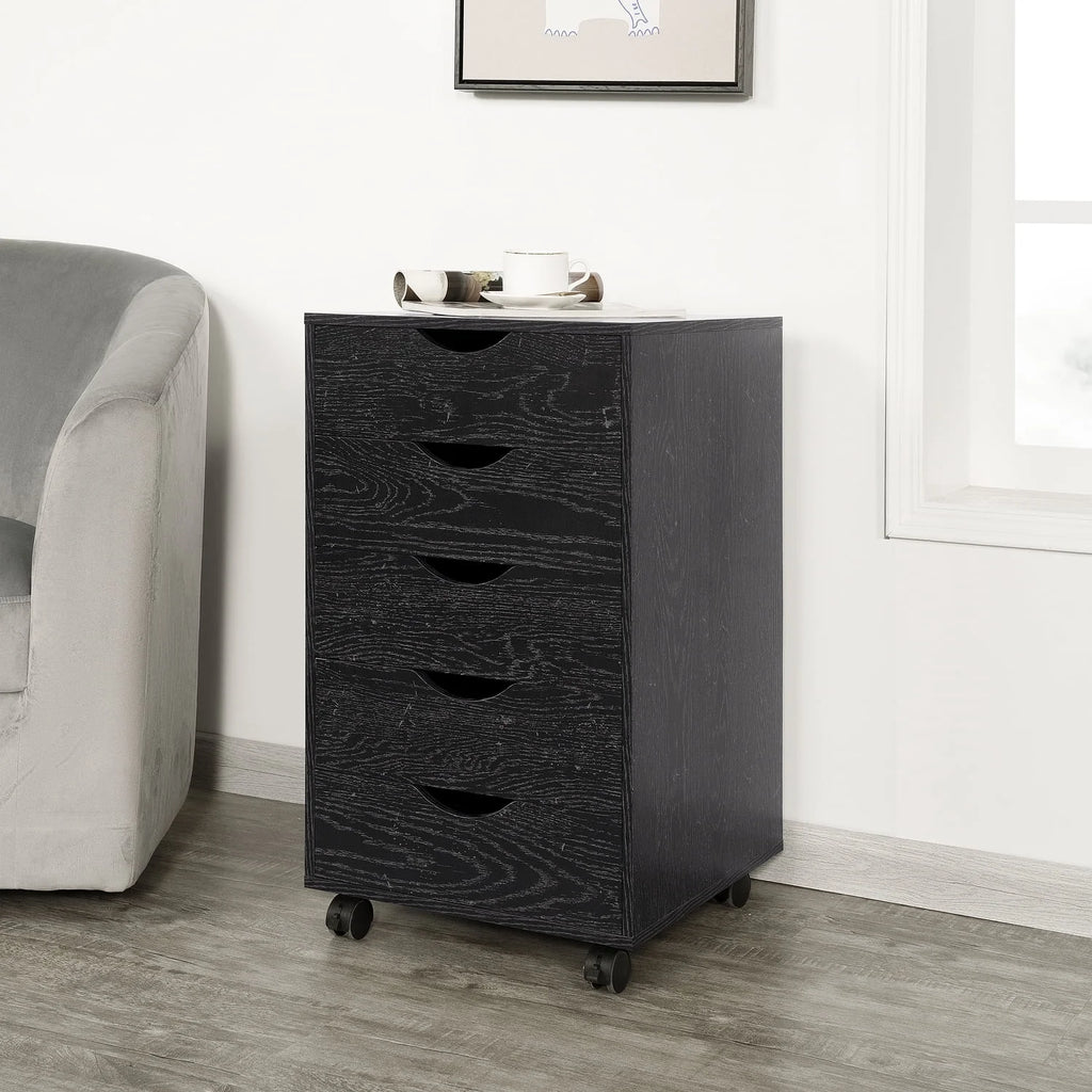 White Wooden Mobile File Cabinet N6217