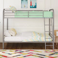 Twin over Twin Metal Bunk Bed with Ladder I67041