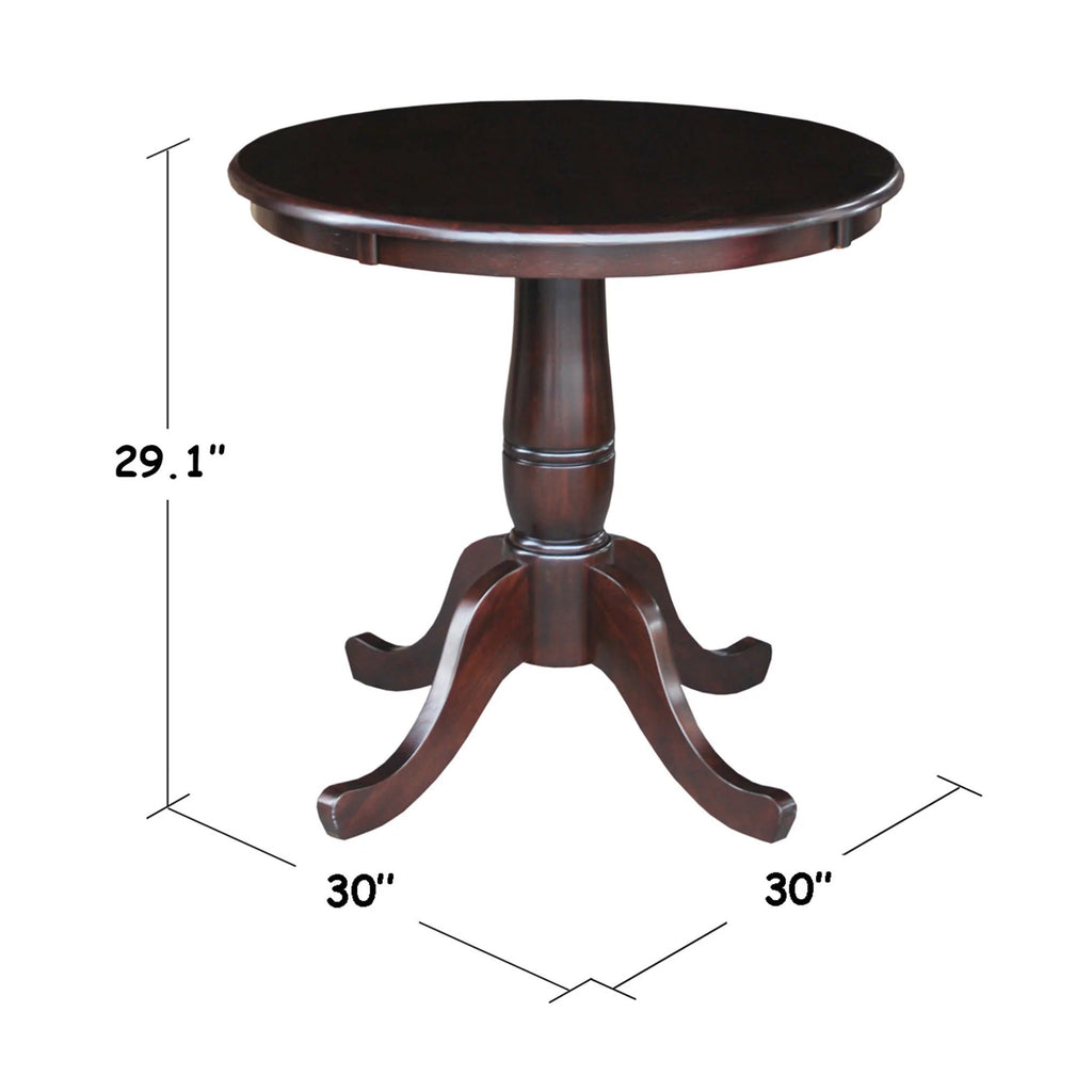 30" Round Wood Dining Table S417565