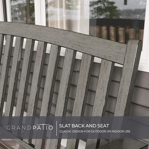 50" Black Metal Outdoor Bench M419879
