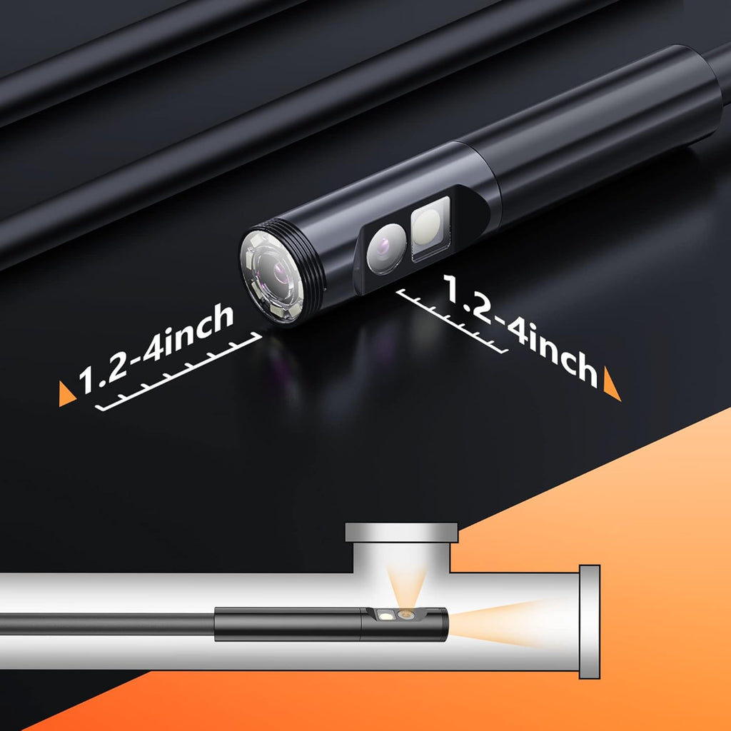 7.9mm 1080P Dual Lens Borescope Endoscope Camera with 4.5 IPS Screen I8665