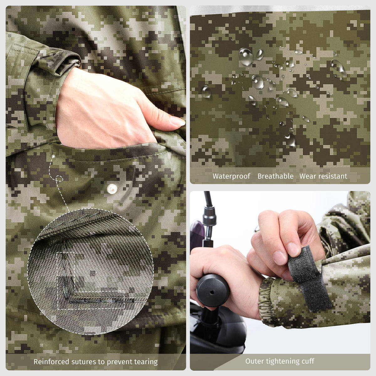 Waterproof Breathable Rain Suit Jacket & Trouser Q61755