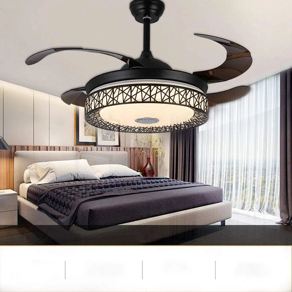 42 Inch Black Ceiling Fan Light with Remote T18785