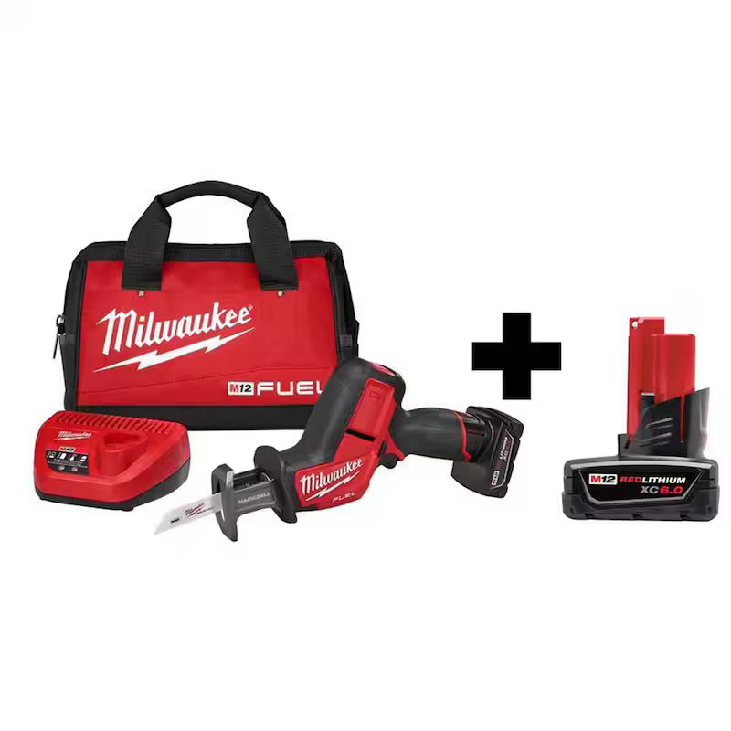 12V Lithium-Ion Brushless Cordless Reciprocating Saw Kit with 6.0Ah Battery J695