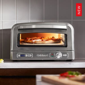 1800W Indoor Pizza Oven with Pizza Stone, Deep-Dish Pan & Pizza Peel A2625