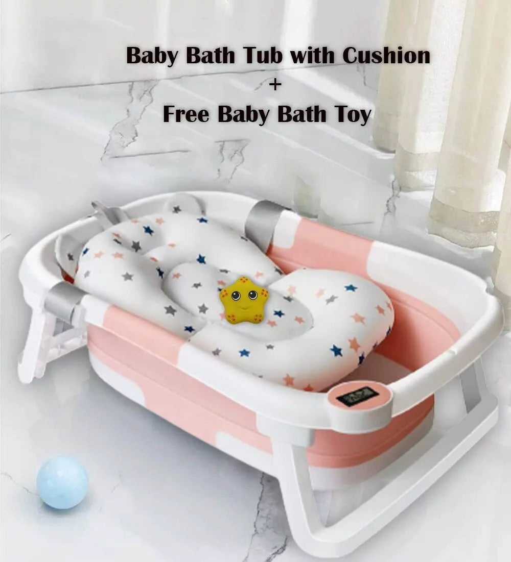 Collapsible Baby Bathtub with Thermometer B798