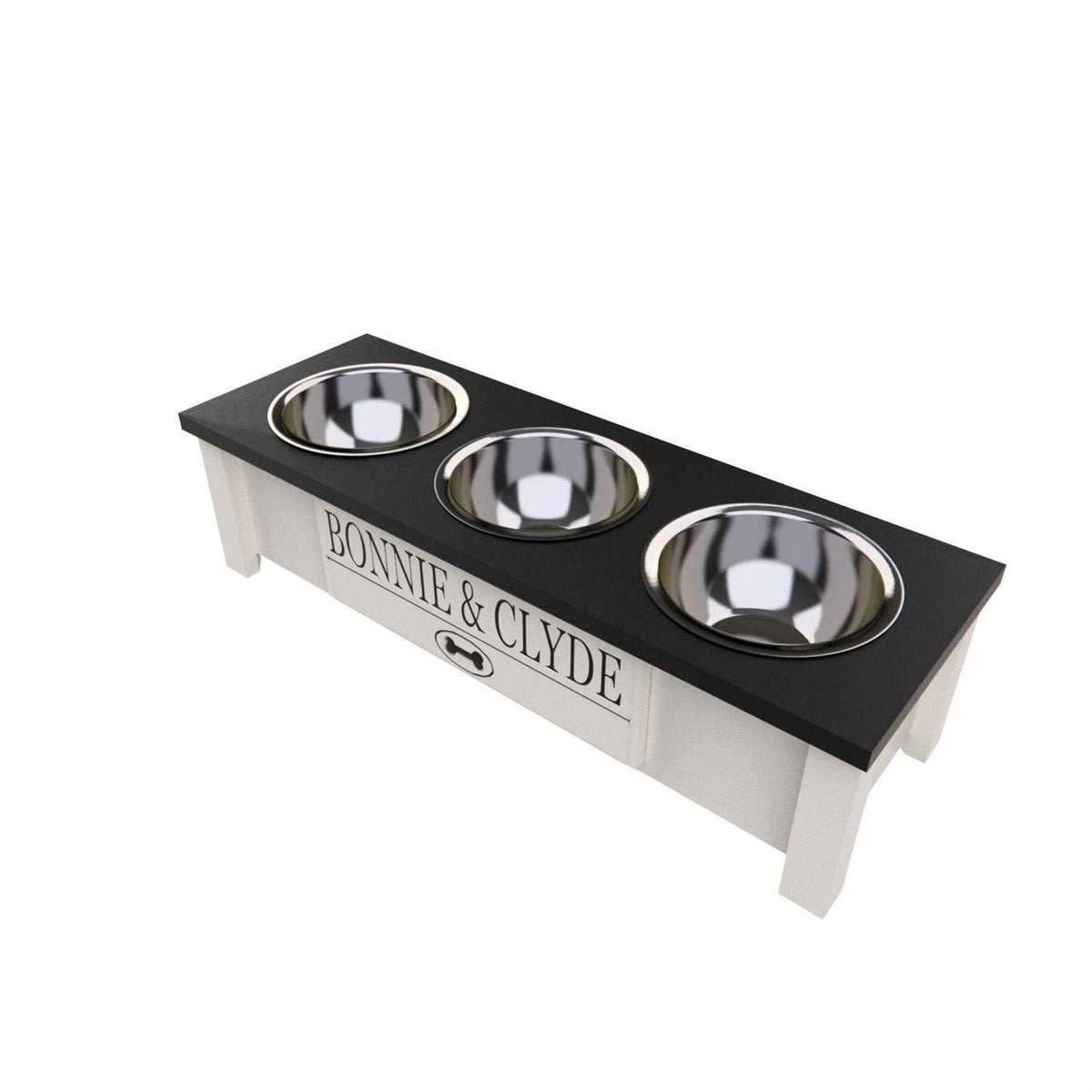 3 Bowl Elevated Dog Feeder with Internal Storage K632