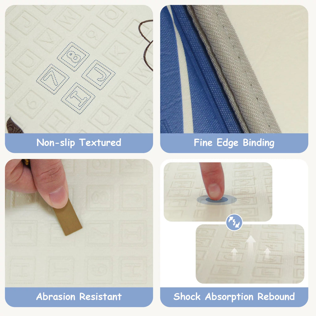 71x79 Inch Non-Toxic Waterproof XPE Foam Play Mat U60380