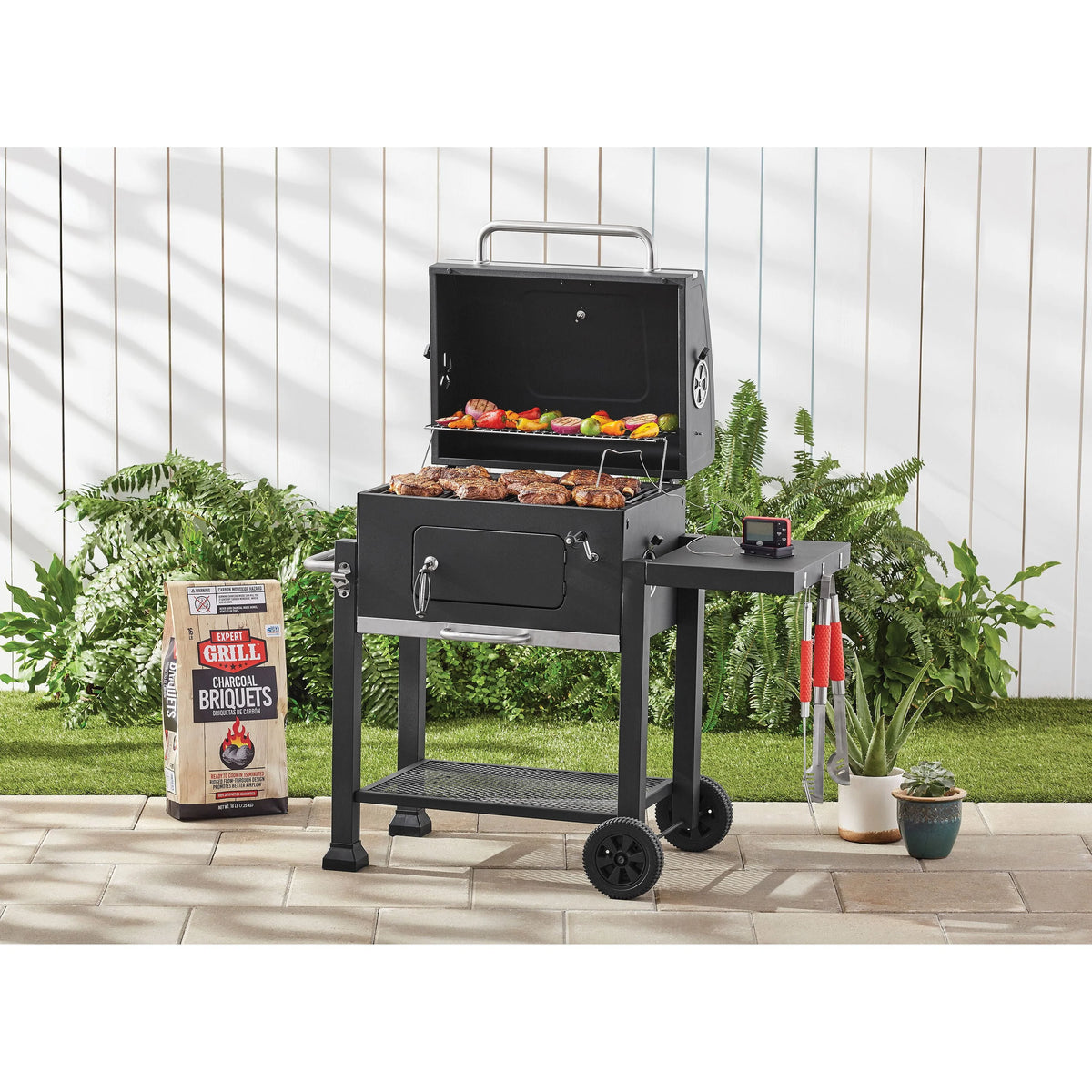 Heavy Duty 24-inch Charcoal Grill, Black I5835