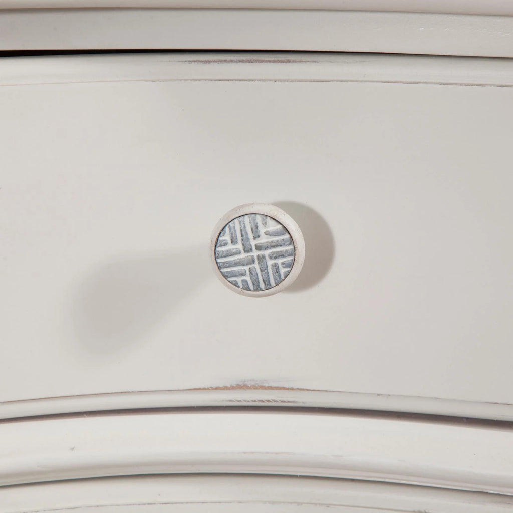 White Six-drawer Wood Bureau L65944