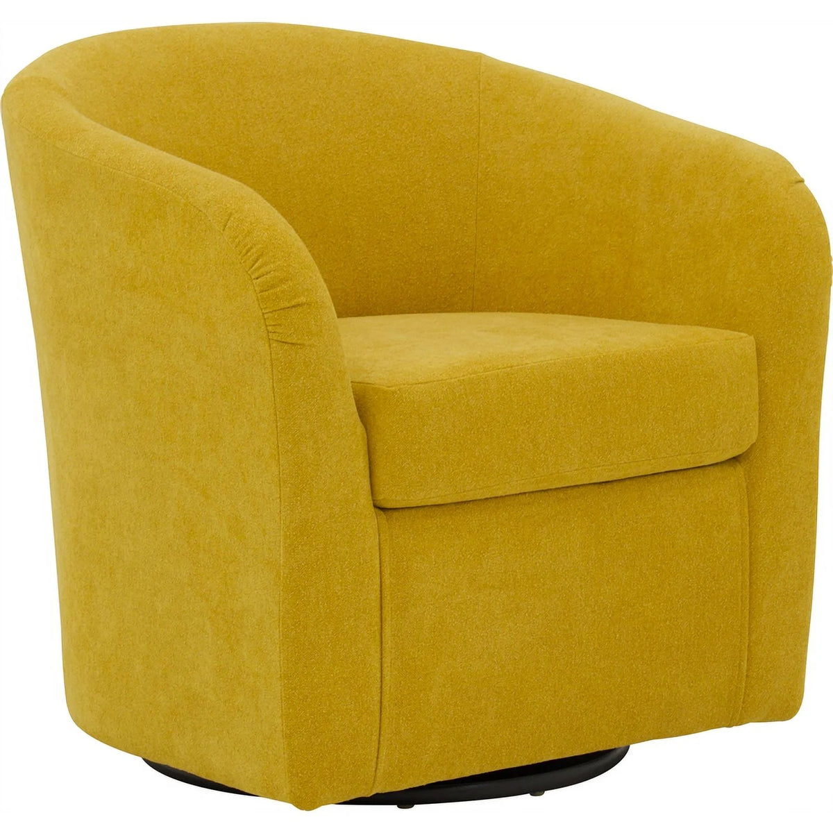 Yellow Fabric Swivel Tub Chair I9162