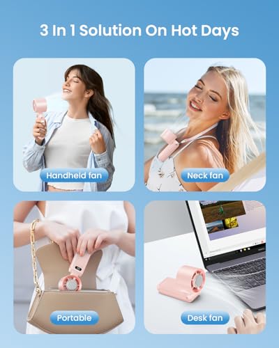 Handheld Portable Fan with Ice Cooler, 5500mAh Rechargeable, 20000 RPM K1883