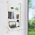 Wall-mounted 3 Tier White Ladder Desk L847