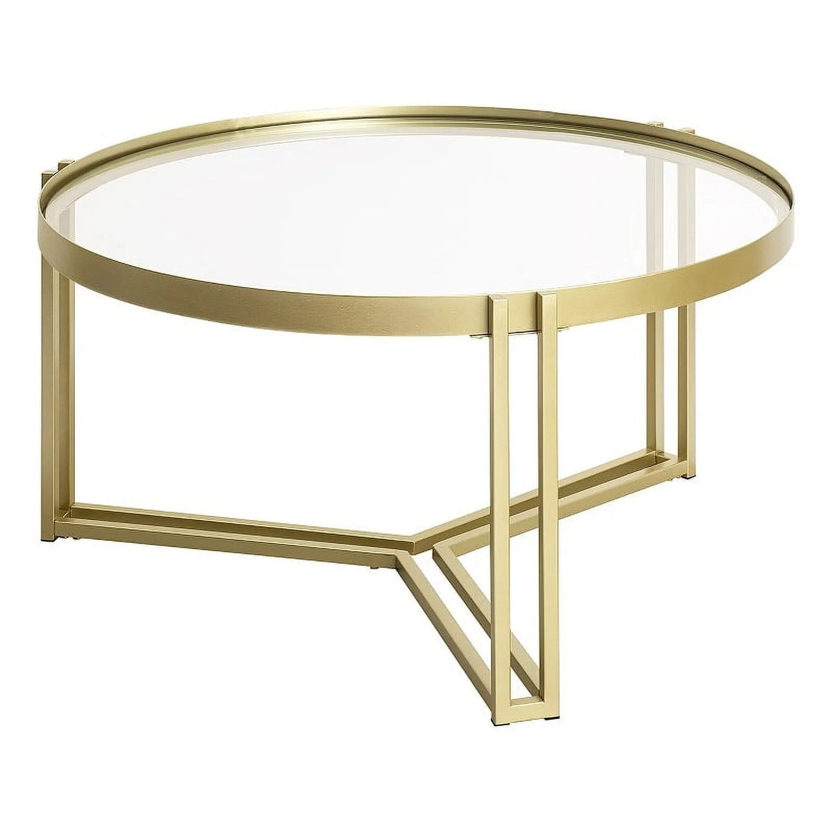 Round Glass and Metal Coffee Table F85894