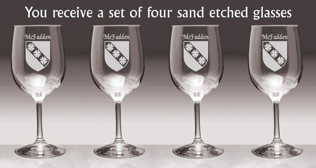 Irish Coat of Arms Wine Glasses Set of 4 S63230