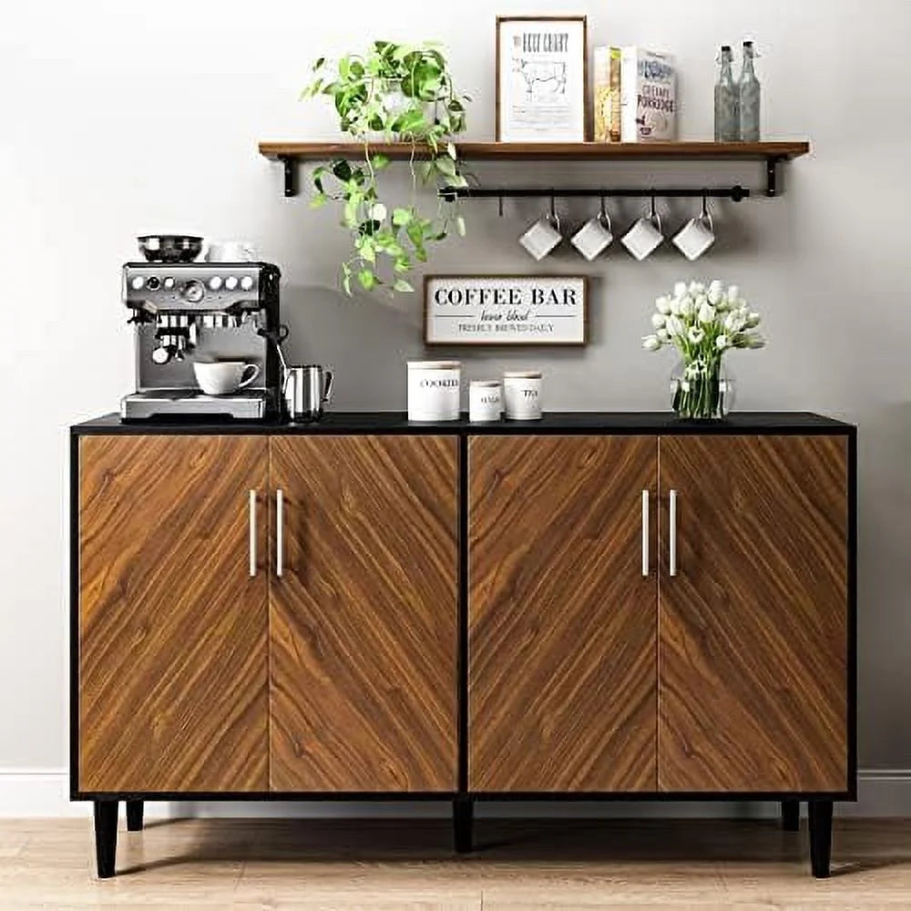 Black 4 Door 58 Inch Sideboard W593919