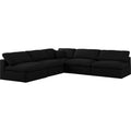 Black Linen Fabric Modular Sectional X117
