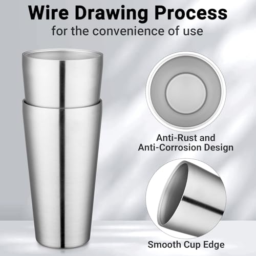 16 oz 4 Pack Stainless Steel Tumbler E373536