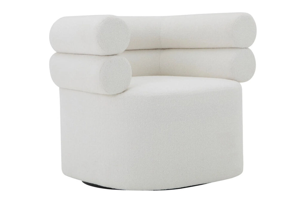 Black Boucle Swivel Chair W476457