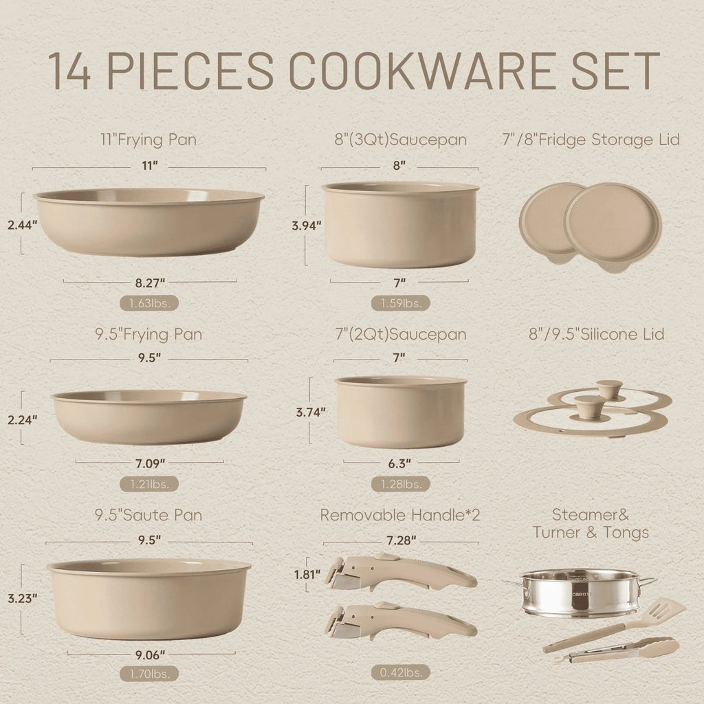 5 Pcs Nonstick Granite Cookware Set D246