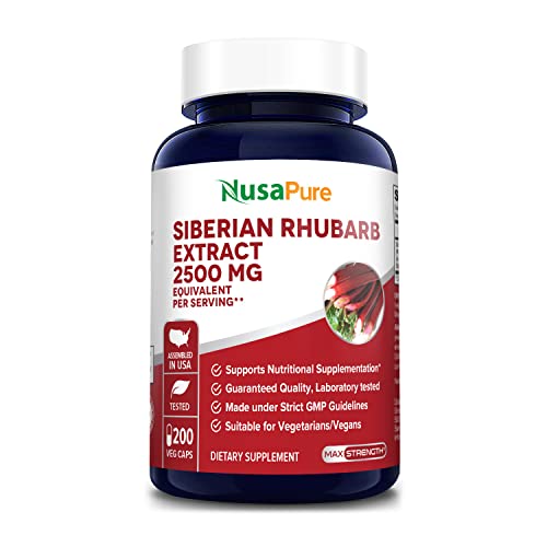 Siberian Rhubarb 10:1 Extract 2500mg 200 Veggie Capsules F16411