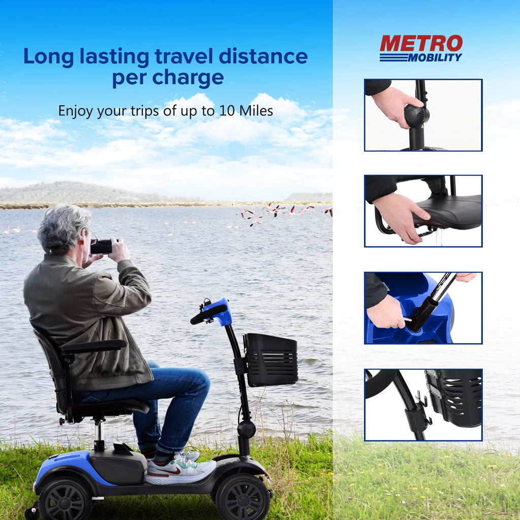 4 Wheel Electric Mobility Scooter with Detachable Basket Q161