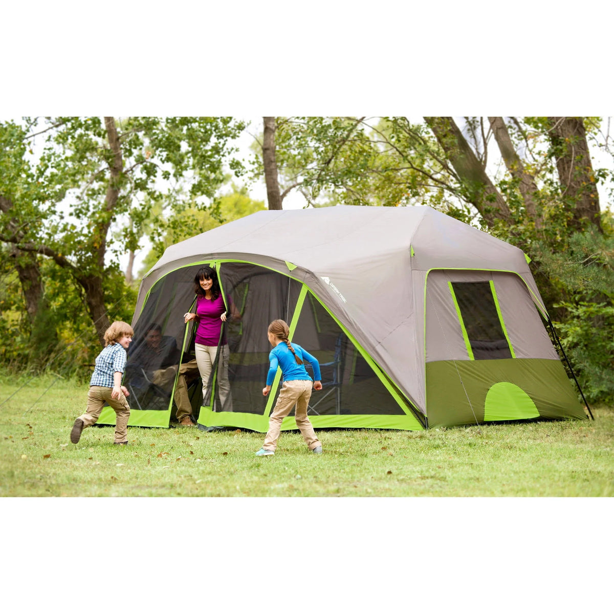 14' x 13.5' 9 Person 2 Room Instant Cabin Tent with Screen Room D8736