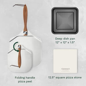 1800W Indoor Pizza Oven with Pizza Stone, Deep-Dish Pan & Pizza Peel A2625