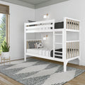 White Wooden Twin Over Twin Bunk Bed H744699