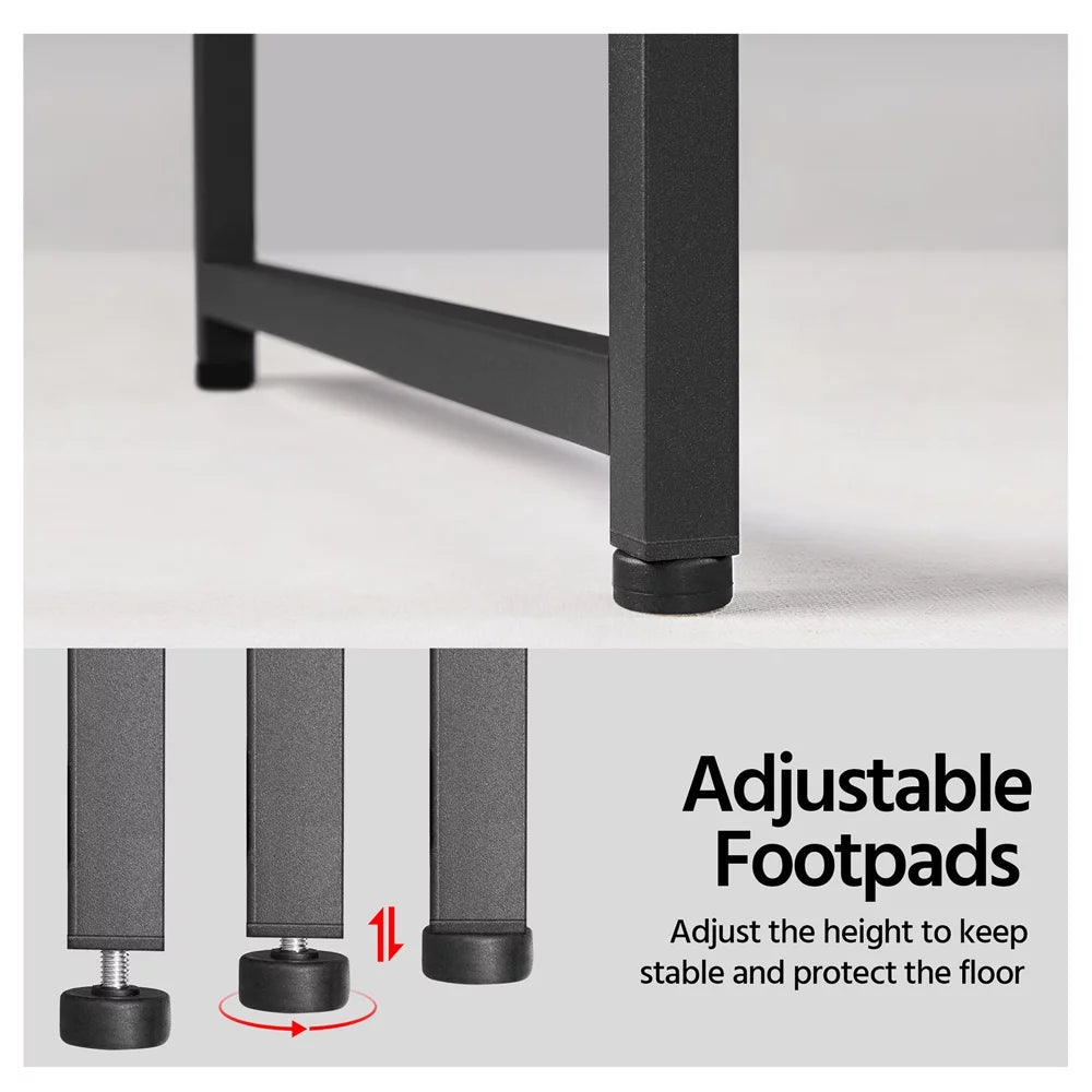 47.5-inch Laptop Computer Desk with Power Outlet and Bookshelf E942508