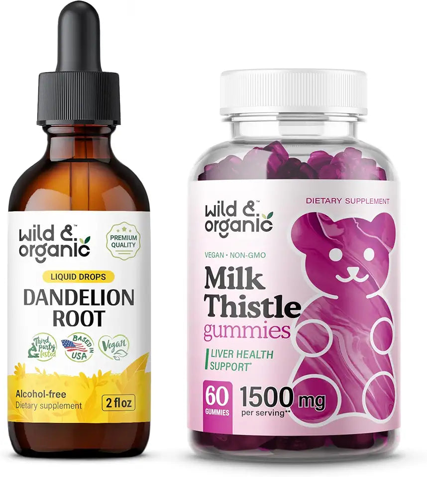 Dandelion Root Tincture 2 fl oz & Milk Thistle Gummies N3860