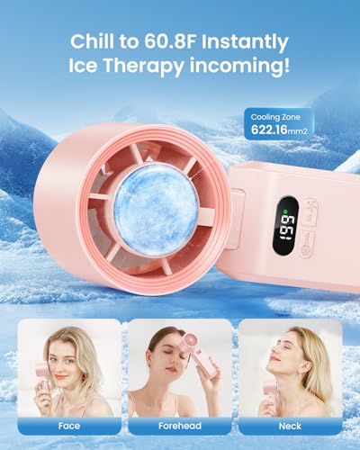 Handheld Portable Fan with Ice Cooler, 5500mAh Rechargeable, 20000 RPM K1883