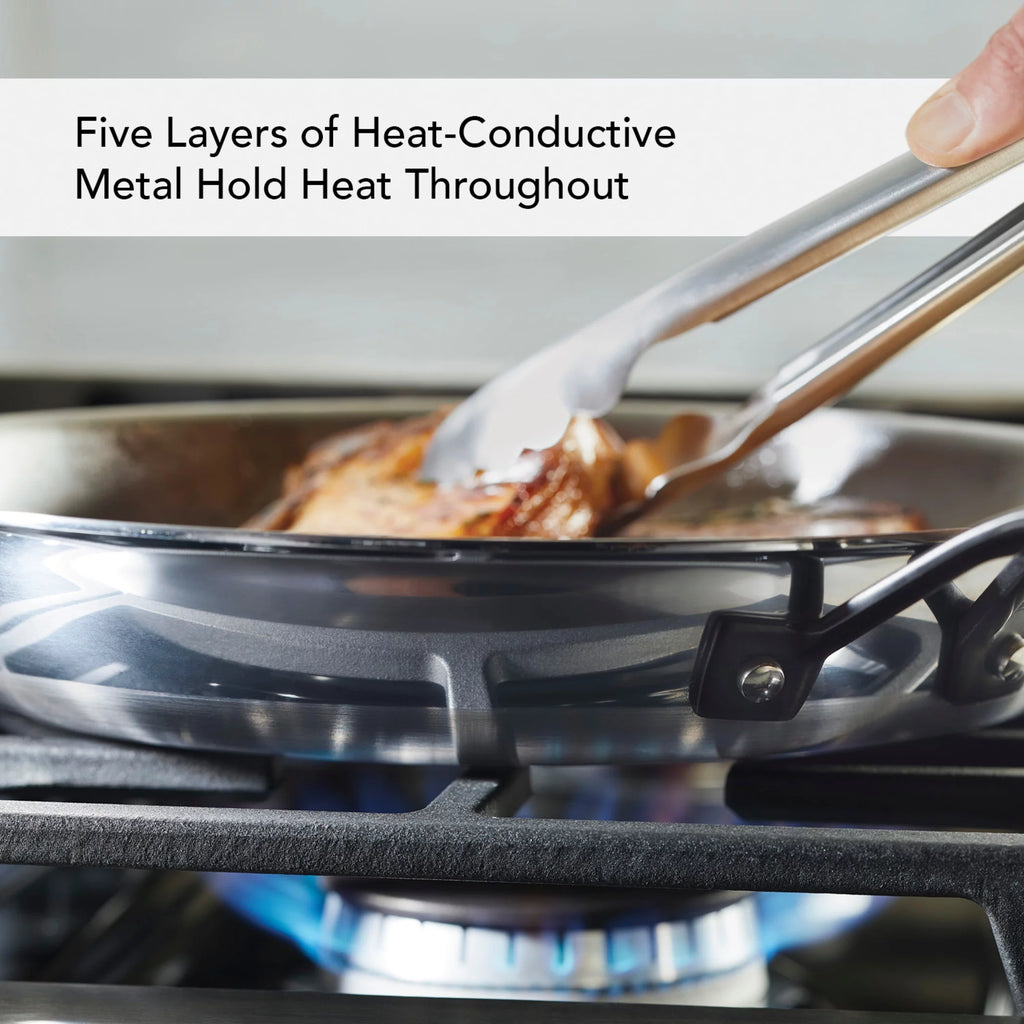 5-Ply Clad Stainless Steel Induction Frying Pan, 12.25 inch U765