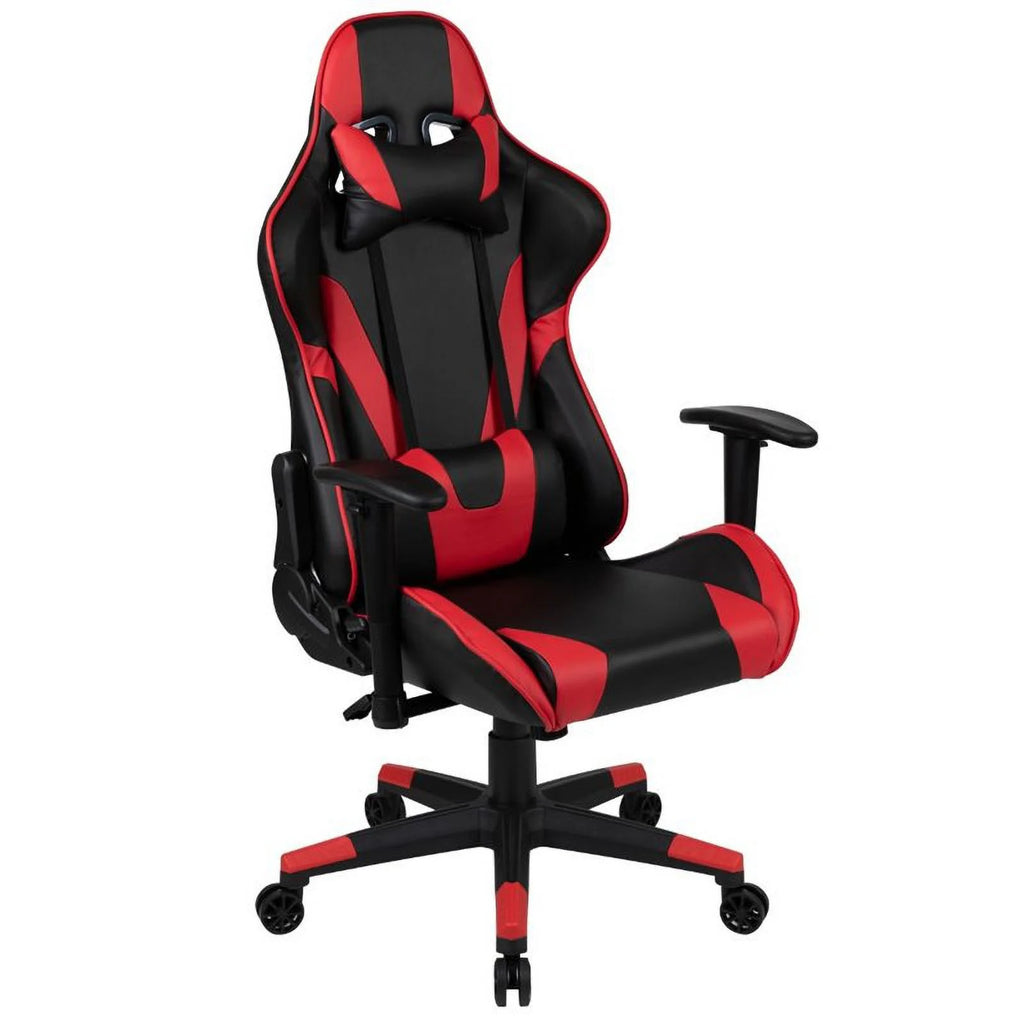 Red Gaming Desk and Reclining Swivel Chair D452