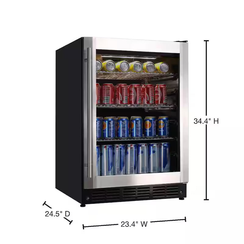 50 Bottle Wine and Beverage Cooler with Stainless Steel Door P1046