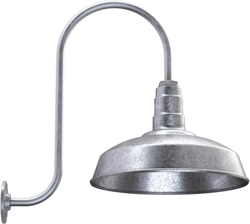 16 Dome Gooseneck Outdoor Wall Mounted Barn Light R9114