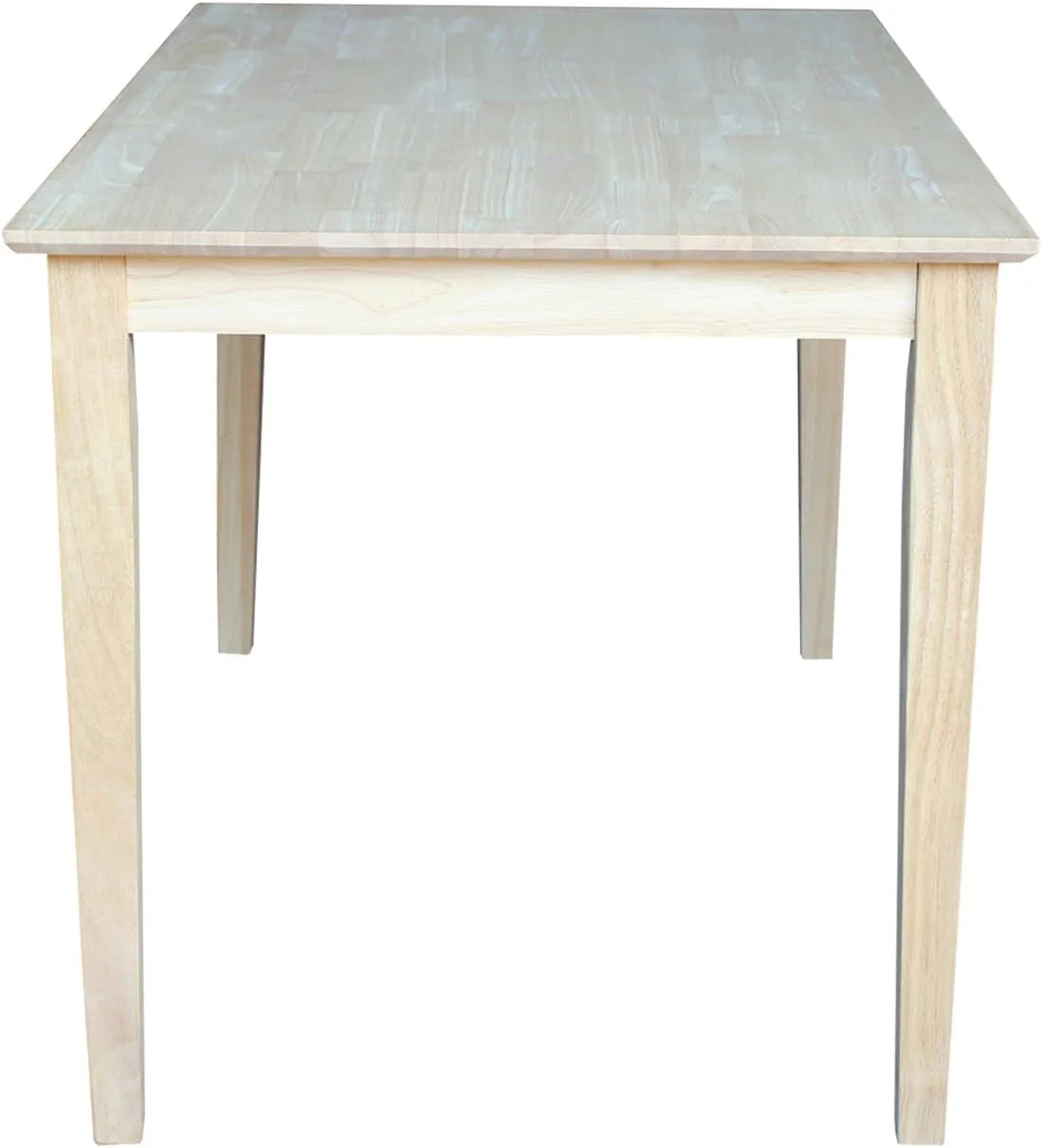 Solid Wood Table Top with Shaker Legs, 30 Inch, Unfinished K632070