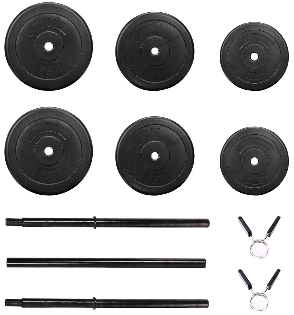 Vinyl Standard Weight Set Black 100 lbs H49733